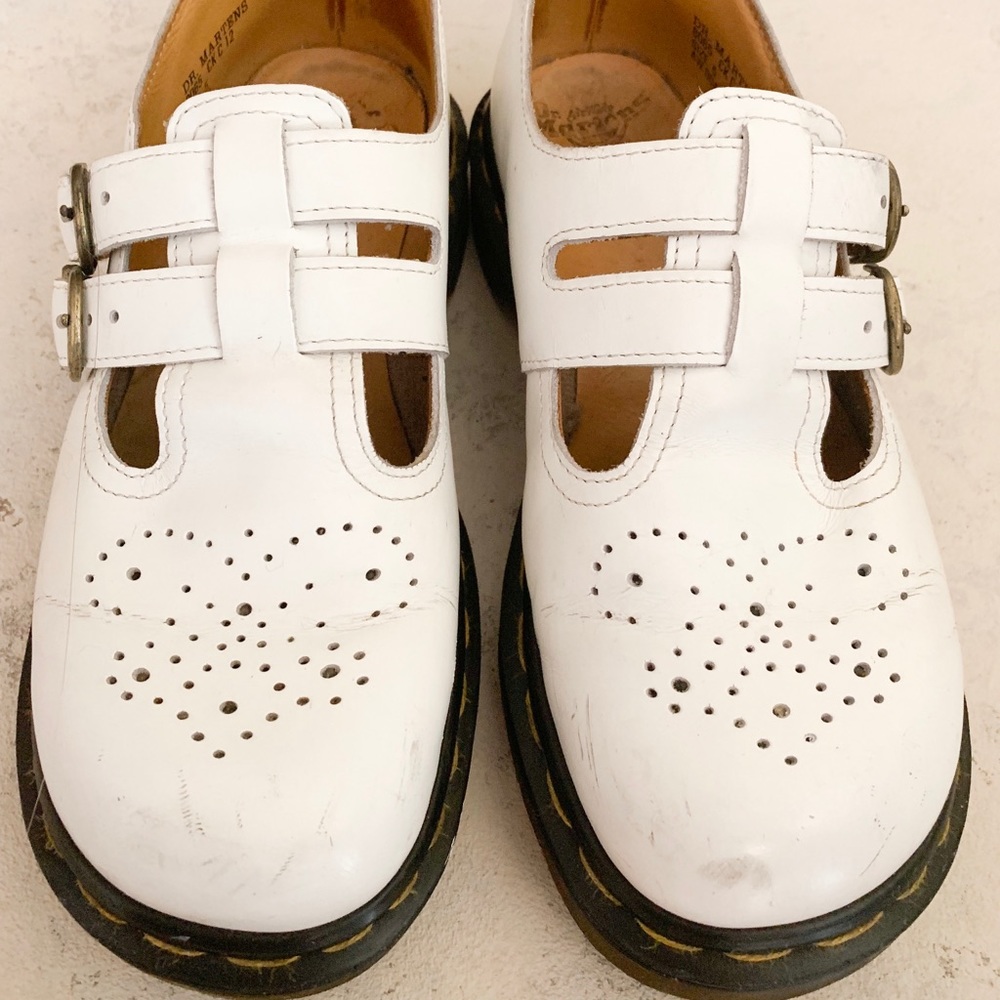 White Mary Jane Dr. Martens